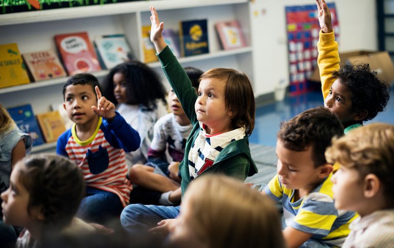 Happy kids at school